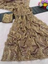 Ktd 2068 Fandy Chiffon With Emberodery Work Saree